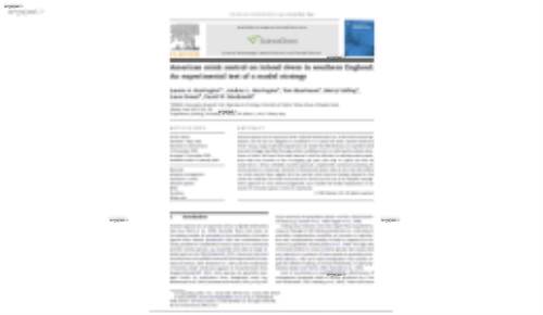 American mink control on inland rivers in southern England: An experimental test of a model strategy